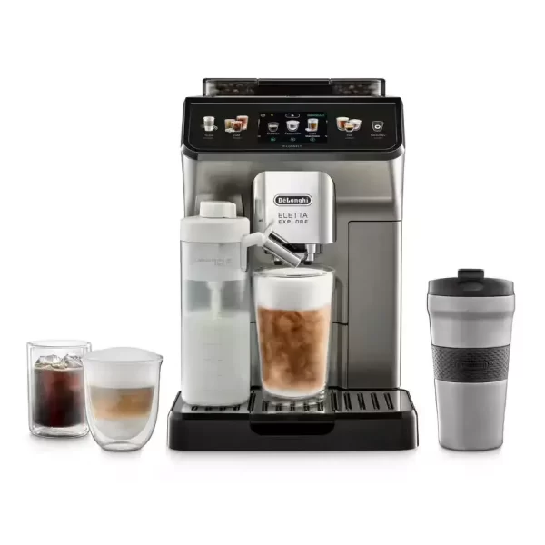 DeLonghi Eletta Explore ECAM450.86.T automatic coffee machine titanium