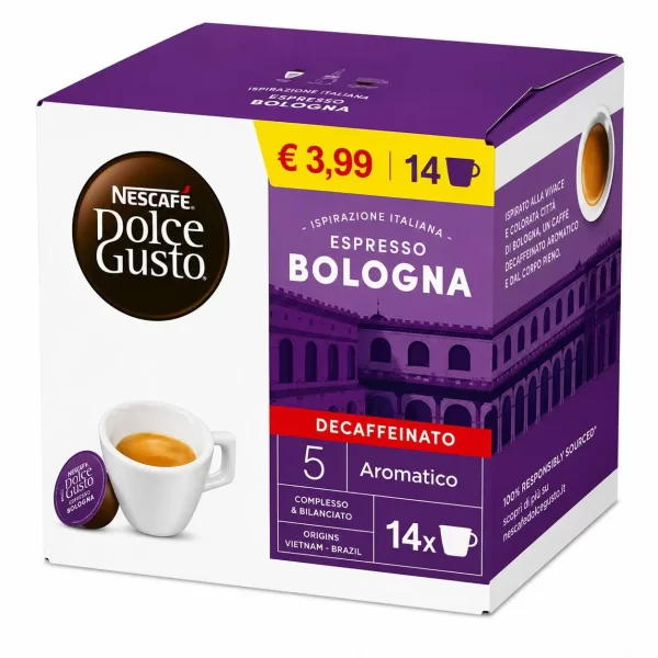کپسول قهوه دولچه گوستو اسپرسو بولونیا «بدون کافئین» | Dolce gusto Bologna Decaffeinato